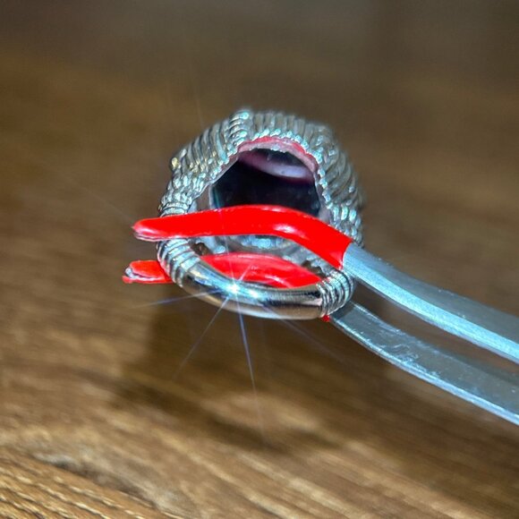 Large Onyx/Cz Ring - Picture 6 of 8